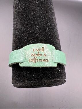 I Will Make A Difference Turquoise Leather Bracelet